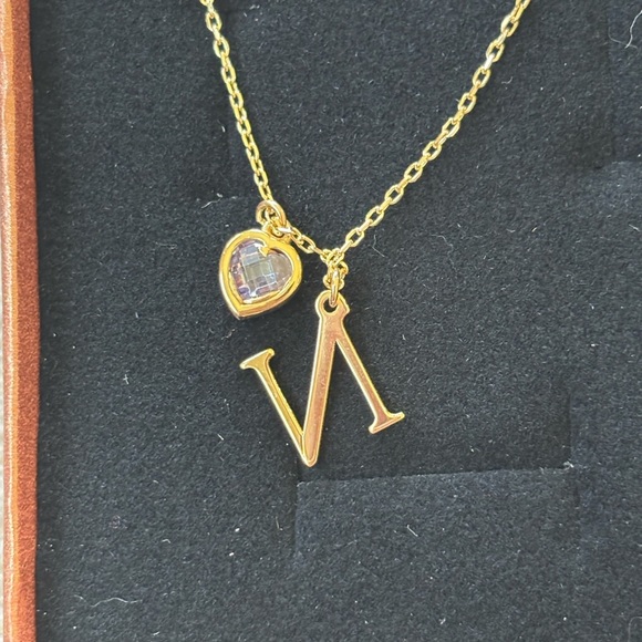 Brand New 14K Gold Plated 925 Sterling Silver Initial "N" & Alexandrite Necklace - Picture 6 of 16